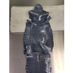 Hermès makes exclusive leather glossy American alligator: storm blue